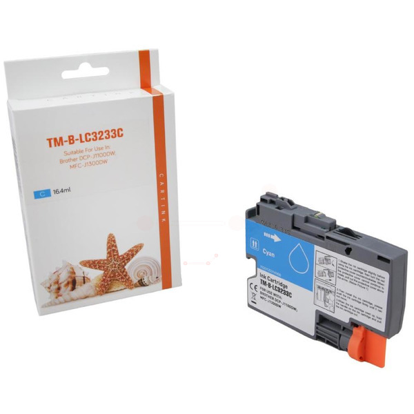 Premium Tinte Kompatibel zu BROTHER LC-3233C Cyan XL