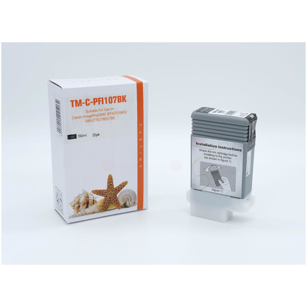 Premium Tinte Kompatibel zu CANON 6705B001, PFI-107BK Black