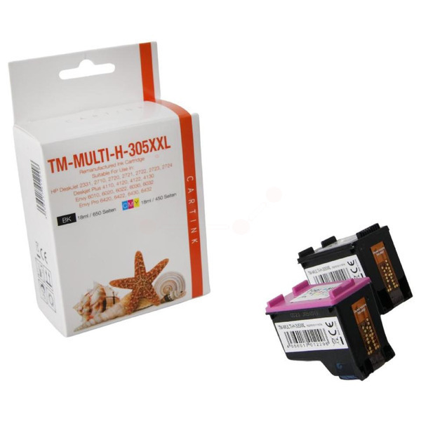 Premium Tinte Kompatibel zu HP 305XL, 6ZA94AE Black + Color VE 4