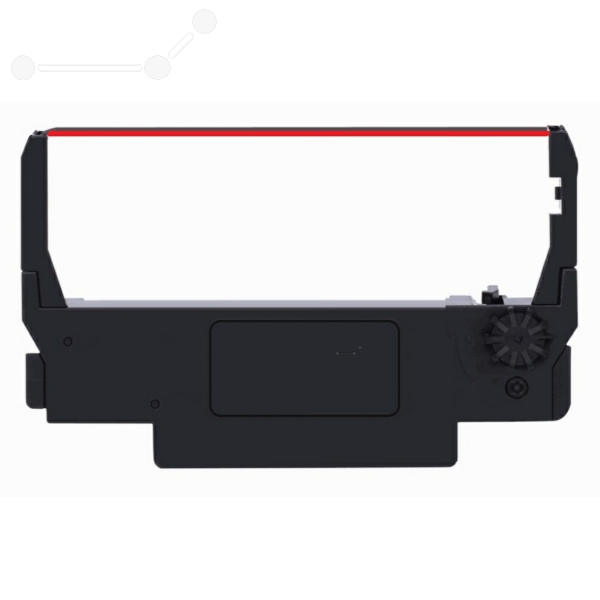 Premium Nylonband schwarz-rot Kompatibel zu EPSON C43S015245, ERC-38-BR Black + Red