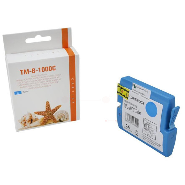 Premium Tinte Kompatibel zu BROTHER LC-1000C Cyan XL