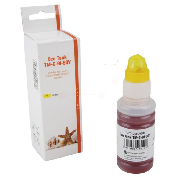 Premium Tinte Kompatibel zu CANON 3405C001, GI-50Y Yellow