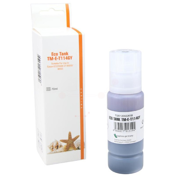 Premium Tinte Kompatibel zu EPSON 114, C13T07B540 Gray