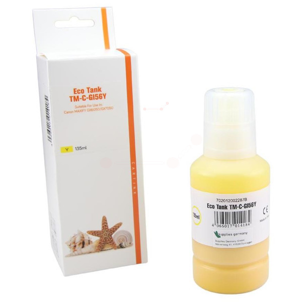 Premium Tinte Kompatibel zu CANON 4432C001, GI-56Y Yellow