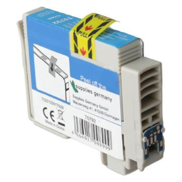 Premium Tinte Kompatibel zu EPSON C13T07924010, T0792 Cyan