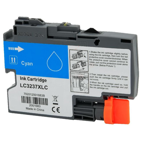 Premium Tinte Kompatibel zu BROTHER LC-3237C Cyan