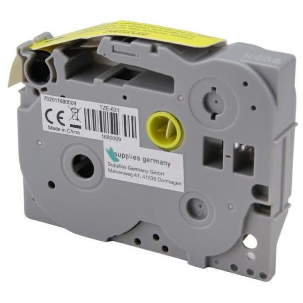 Premium P-Touch Farbband Kompatibel zu BROTHER TZE-621 Black + Yellow