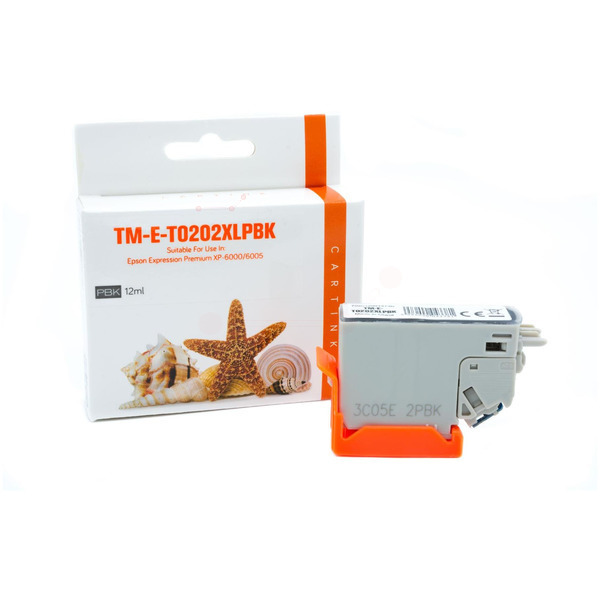 Premium Tinte Kompatibel zu EPSON 202XL, C13T02H14010 Photo Black