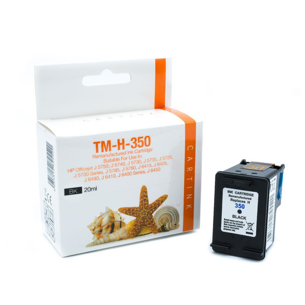 Premium Tinte Kompatibel zu HP 350XL, CB336EE Black