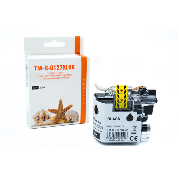 Premium Tinte Kompatibel zu BROTHER LC-123BK Black XXL